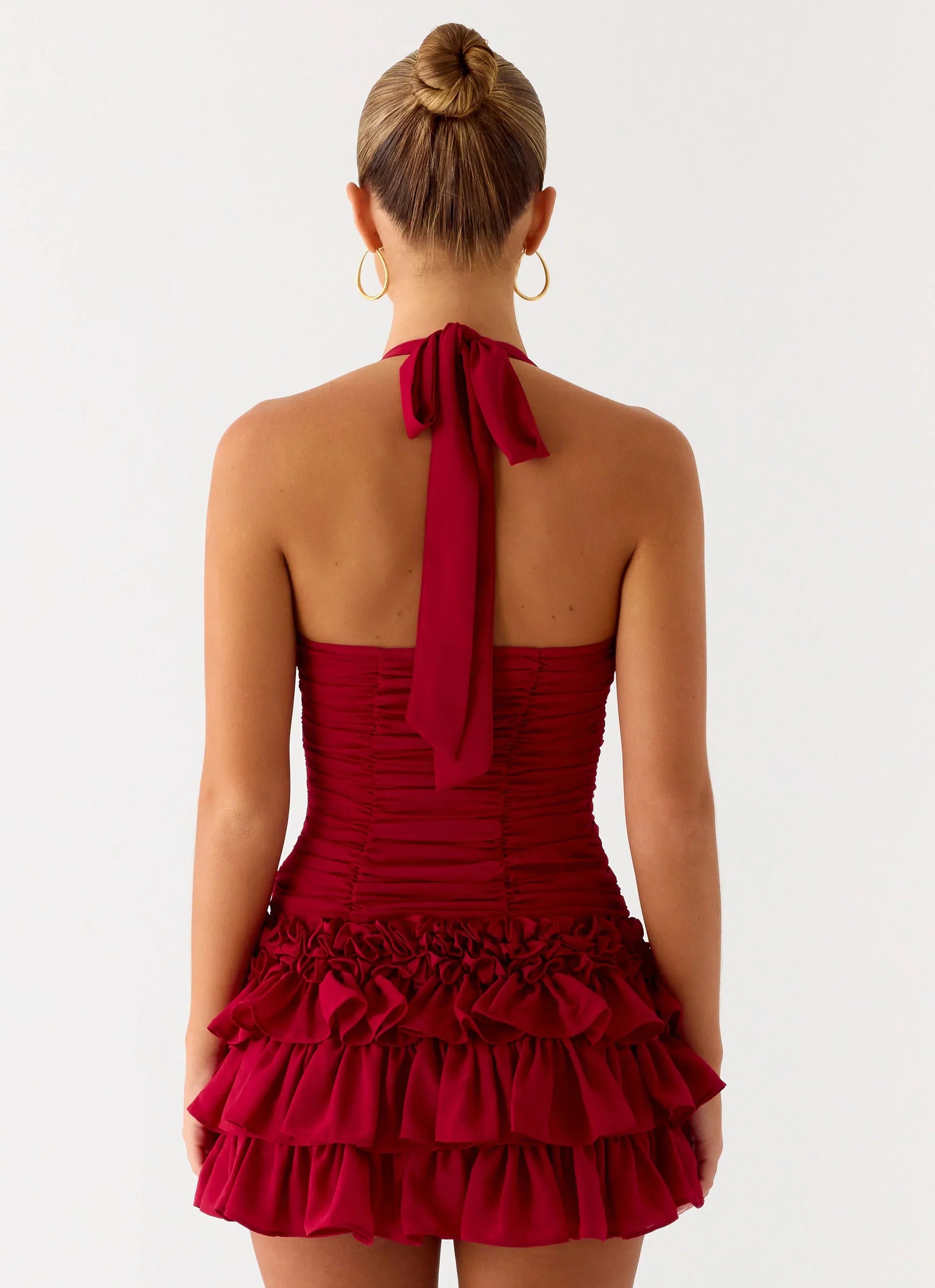 Someone Else Halter Top - Dark Cherry