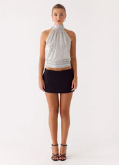 Willow Sequin Top - Silver